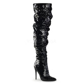 5" Heel COURTLY-3011 Black Sequins